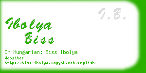 ibolya biss business card